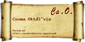 Csoma Oktávia névjegykártya